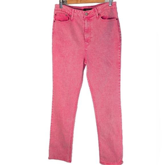 Afrm Heston Womens Jeans Sz 29 Pretty In Pink Long Leg Skinny Casual Comfort - Picture 1 of 13
